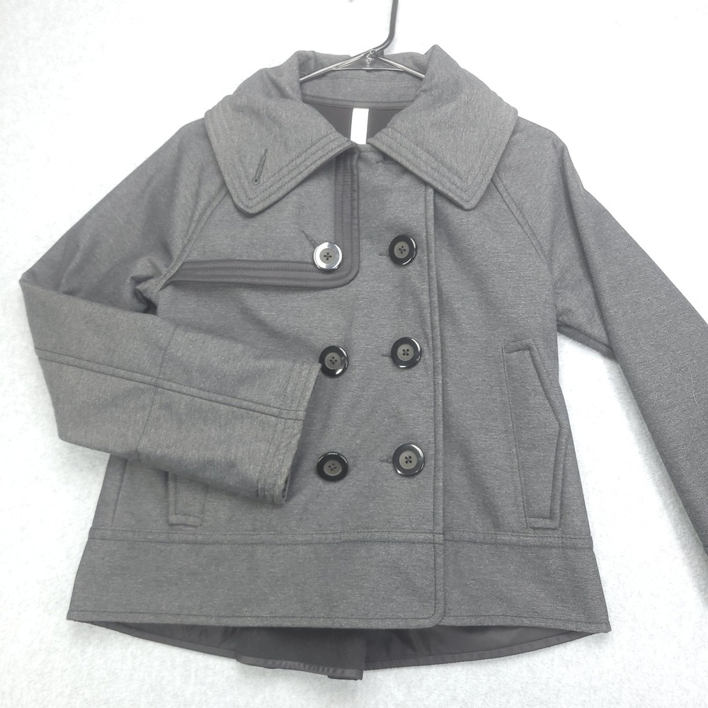 Lululemon Jacket Womens Size 6 CoCo‎ Gray Double Breasted  Pea Coat